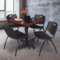 Kobe Square Tables > Breakroom Tables > Kobe Square Table & Chair Sets, 36 W, 36 L, 29 H, Cherry TKB3636CH47BK